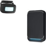 Aktivstar Sensor de Movimiento con Alarma Sonora para Entradas/Sensor de Movimiento para Hogar y Negocio, Timbre Inalámbrico, Alarma de Seguridad, Detector de Presencia Portátil, Negro