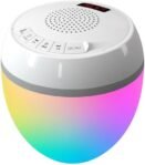 Altavoz Bluetooth Flotante para Piscina con Termómetro y Luz LED, IP68 Resistente al Agua, 8 Modos de Iluminación, Sonido Estéreo 360°, TWS, Alcance 25 m, Batería 2000 mAh