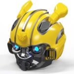 Altavoz Bluetooth portátil Transformers Bumblebee Casco Inalámbrico Bluetooth 5.0 Altavoz incorporado dual con cable de carga USB Altavoz inalámbrico pequeño para exteriores, ideas de regalos