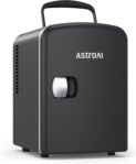 AstroAI Refrigerador Pequeño Portátil, Mini Nevera con Volumen de 4 Litros, Refrigeradores Pequeños, Mini Nevera para Coche, Dormitorio, Bebidas, Cosméticos, etc. (Negro)