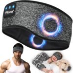 Auriculares para Dormir ASMR Auriculares Bluetooth Regalo Hombres y Mujeres, Deportes Inalámbricos Recargables Bluetooth Dormire para Correr, Viajar y Relajarse (Gris)