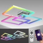 BKLicht Lámpara de techo LED Smart WiFi I Aplicación y control remoto I Regulable I CCT I RGB I Control por voz I Compatible con iOS y Android