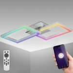 BKLicht Lámpara de techo LED Smart WiFi I Aplicación y control remoto I Regulable I CCT I RGB I Control por voz I Compatible con iOS y Android