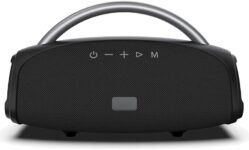 BLAUPUNKT Potente Altavoz Bluetooth Portátil Negro con Batería Incorporada, Manos Libres, USB, Tarjeta SD y Luz LED Ambiental