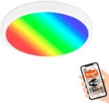 BRILONER – Lámpara de Techo LED Inteligente, Luz de Techo LED Wifi Regulable, Temperatura de Color Ajustable, Lámpara, Control por Voz, Lámpara de Salón, Lámpara de Dormitorio, 270x60mm