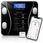 Báscula Inteligente Bluetooth – Peso y % de Grasa Corporal – Análisis de Cuerpo Completo en APP (IMC, Músculo, Agua, Metabolismo) – Precisión Profesional – Pantalla LED – Compatible con Móviles