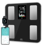 Báscula de Baño con Pantalla a Color, Báscula de Grasa Corporal y Músculo con 20 Datos de Salud, Peso Digital Bluetooth para 24 Usuarios, Analizador de Composición Corporal, 180 kg