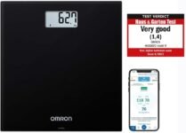 Báscula de baño inteligente OMRON HN300T2 Intelli IT con Bluetooth para peso corporal e IMC, aplicación para smartphone para seguimiento del progreso