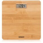 Báscula personal digital Duronic BS503 180 kg | Pantalla LCD grande | Sensores de alta precisión para mediciones precisas | Báscula corporal automática fina Eco Bamboo para control de peso