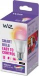 Bombilla WiZ Smart LED A60, blanca y a todo color, base E27, 60 W, 806 lúmenes, regulable, funciona con Alexa, Google Assistant y Apple HomeKit, paquete de 1