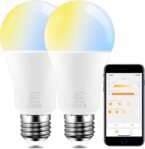 Bombilla inteligente LED iLC Alexa E27 de 12 W, compatible con Alexa (se necesitan dispositivos Echo), 2700 K-6000 K (paquete de 2)