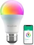 BroadLink – Bombilla Inteligente, 10W RGB Regulable, 800lm, LED Wi-Fi, Cambio de Color, E27 A60, Funciona con Alexa, Google Home, Siri e IFTTT, No Requiere Hub