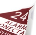 CABLEPELADO Adhesivo Alarma Conectada | Alarma adhesiva | 65x65mm | Vinilo laminado | Uso interior-exterior