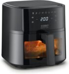 CASO Design AirFry 6.0 Freidora de aire sin aceite con doble compartimento de 6 L, 8 programas, recordatorio de batido, temperatura y tiempo regulables, pantalla LED, lavavajillas, 1700 W