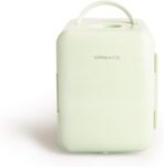 CREATE / FRIDGE MINI BOX/Mini Nevera para Cosméticos Verde Pastel/Diseño Retro, Función Frío y Calor, Capacidad 4L, Fácil de Transportar, 48W
