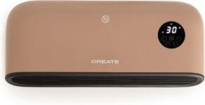 CREATE /WARM WALL PRO/Calefactor de pared o suelo con Mocha WiFi/Control App, hasta 20 m2, detección de ventanas abiertas, interruptor antivuelco, 3 modos, pantalla LCD, 2000W