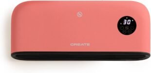 CREATE /WARM WALL PRO/Calefactor de pared o suelo con WiFi terracota/Control App, hasta 20 m2, detección de ventanas abiertas, interruptor antivuelco, 3 modos, pantalla LCD, 2000W