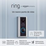 Cámara de visión de puerta digital Amazon Ring para puertas de 54-75 mm de grosor (versión recomendada) | Cámara de seguridad con timbre, vídeo HD de 1080p y Wi-Fi: 30 días gratis con Ring Protect