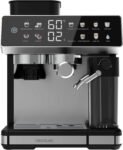 Cecotec Barista Power Espresso 20 Barista Grind & Latte. 1350W, 20 Barras, Molinillo Cónico, Depósito de Agua de 2,6L, 100g de Café y 500ml de Leche, Pantalla Táctil, Autolimpieza, Personalizado