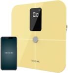 Cecotec Báscula de Baño Surface Precision 10400 Smart Healthy Vision Amarillo, Medición de Bioimpedancia, App, 15 Parámetros