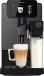 Cecotec Cafetera Superautomática Cremmaet Latte Touch, 19 Barras, Thermoblock, 12 Bebidas, 4 Perfiles, Agua 1,1L y Leche 400 ml, Pantalla TFT, Molinillo Cónico, Limpieza Automática, Altura Regulable