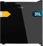 Cecotec Mini Frigorífico Bolero CoolMarket TT 31 Dual Black E Convertible en Congelador 31L Minibar con Función Frigorífico o Congelador, Alto 49,5 cm y Ancho 47,5 cm, Mando mecánico, Negro