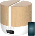 Cecotec PureAroma 550 Connected Difusor de Aromas Amaderado Blanco, 500 ml de Capacidad, Pantalla LED, Altavoz, Control Bluetooth, App, Temporizador 12H, 3 Modos de Funcionamiento, Cobertura 30 m²