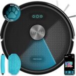 Cecotec Robot Aspirador y Fregadora Conga M70, Navegación Láser, Presión de Succión 20000Pa, Batería 4500 mAh, Cepillo de Silicona Especial para Mascotas, Cobertura hasta 180 m²