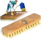 Cepillo de madera Novaliv con cerdas | Escoba roscada | Cepillo PPN | cepillo para pisos | Cepillo sin mango ideal para limpiar balcones, terrazas y jardines interiores