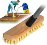 Cepillo de madera con cerdas | Limpiaparabrisas con Rosca y Mango Telescópico | Cepillo PPN | Ideal para balcón, terraza, jardín, interior y exterior.