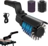 Cepillo eléctrico mejorado, funciona con pilas con ángulo ajustable, cabezal de cepillo de acero inoxidable, limpieza de 3 niveles, tiempo de funcionamiento de 90 minutos, resistente al agua para