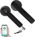 Cerradura de puerta inteligente con huella dactilar, manija de teclado para casa, apartamento, oficina, puerta delantera, dormitorio, cerradura de puerta de entrada sin llave