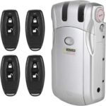 Cerradura electrónica con cerradura inteligente, cerradura electrónica invisible inalámbrica WAFU sin llave con control remoto para control remoto de puerta inteligente