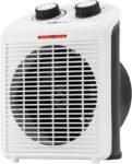 Clatronic HL 3761 ventilador termoventilador, calefactor portátil y compacto, 2 niveles de calor (1000/2000 W), posición fría (ventilador), asa de transporte robusta, blanco