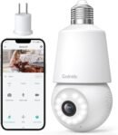 Codnida Cámara de Vigilancia WiFi Exterior/Interior 2K, Cámaras IP PTZ 360 Grados con Grabación Continua 24/7, Visión Nocturna Inteligente en Color, Detección de Movimiento