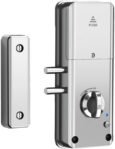 Compatible con la cerradura de puerta inteligente TTlock con diseño invisible, múltiples métodos de desbloqueo y seguridad mejorada para sus puertas de madera (Plata)
