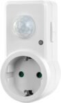Conecto Detector de movimiento por infrarrojos para enchufes, ángulo de detección de 120°, instalación interior, IP20, blanco SA-CC50212-W (enchufe alemán)