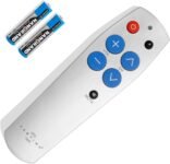 Control remoto TabTime TV con teclas grandes – Fácil de usar y configurar – Control remoto universal básico – Regalos para personas con demencia (Plata)