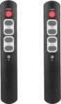 Control remoto de aprendizaje 6 botones Botones grandes Personas mayores Ancianos Control remoto de TV programable universal Compatible con dispositivos IR TV STB DVD HiFi (2 piezas)