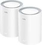 Cudy Sistema de Malla WiFi 7 BE3600, 3.6 Gbps 160 MHz, Cobertura de Hasta 200 m², 3 Puertos Gigabit, Compatible con Multi-VPN, Control APP, M3600 2-Pack