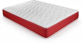 DUÉRMETE Online – Colchón Lite Reversible Viscoelástico, Firme y Cómodo, Muy Transpirable, Cara Invierno/Verano, Blanco, 135 x 190 cm