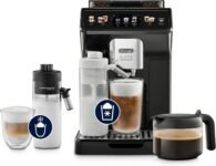 De’Longhi Eletta Explore Perfetto Cafetera Superautomática, Jarra de Leche Automática LatteCrema, 50 bebidas con un solo toque, Pantalla táctil a color, Gris oscuro (ECAM452.57.G)