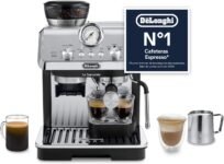 De’Longhi Perfetto La Specialista Arte, Cafetera espresso y capuchino con bomba, Máquina de café en grano, 3 recetas preestablecidas, 8 niveles de molido, EC9155.MB, Metal/Negro