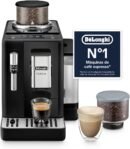 De’Longhi Rivelia Perfetto Cafetera Superautomática, Espumador de Leche Manual, 8 Bebidas de un Toque, Pantalla Táctil a Color, Tanques de Granos de Café Intercambiables, Negro (EXAM440.35.B)
