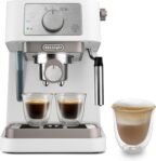 De’Longhi Stilosa EC260.W Cafetera Manual, 15 Barras de Presión, Sistema Capuchino, Apagado Automático, Compatible con Almohadillas ESE, Depósito de 2 Niveles, Capacidad 1L, Blanca