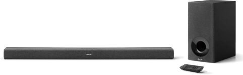 Denon DHT-S416 Barra de sonido para TV 2.1 con subwoofer inalámbrico, Google Chromecast integrado, WiFi, Bluetooth, Dolby Digital, HDMI ARC, entrada óptica
