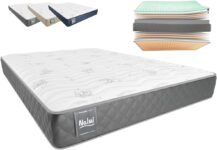 Don Descanso – Colchón Viscoelástico Mulhacen DualSense 135 x 190, Altura ± 21 cm, Multicapa con Núcleo GravityFoam, Alta Firmeza, Doble Cara Invierno/Verano, Transpirable, Fabricado en España, Gris
