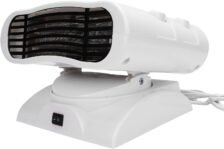 Dpofirs Calentador eléctrico, calentador de espacio de 1500 W y combinación de refrigerador oscilante automático, ventilador de escritorio pequeño personal para dormitorio, oficina, uso