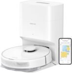 Dreame D10 Plus Gen 2 Robot Aspirador y Fregasuelos, 6000Pa Robot Aspirador con Base Autovaciado, LiDAR Navegación, Capacidad de superar obstáculos de 20MM, Mapa Multicapa, 5200 mAh Batería, Blanco