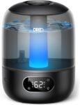 Dreo Humidificador 3L para Bebé 26dB Silencioso con Sensor de Humedad, Niebla Fría Ultrasónica, Autonomía 30h, Boquilla 360°, Luz Ambiental, Difusor de Aceites Esenciales, Negro